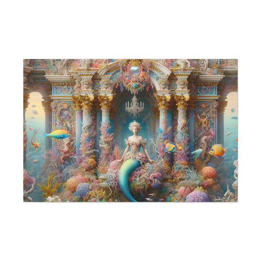 "Underwater Splendor: A Rococo Mermaid Palace" - The Alien Canva Rococo Style