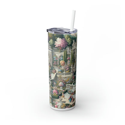 "Garden Elegance: A Rococo Affair" - Vaso delgado con pajita Alien Maars® de 20 oz Rococó