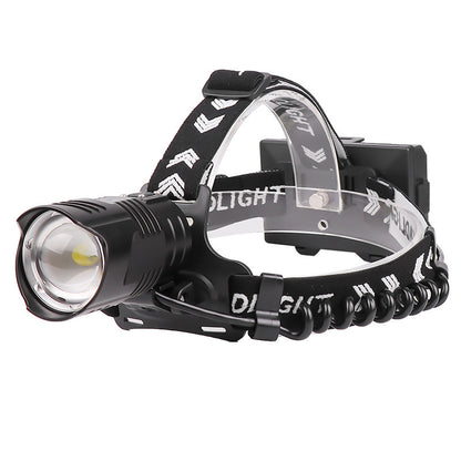 Strong light USB charging telescopic zoom headlight