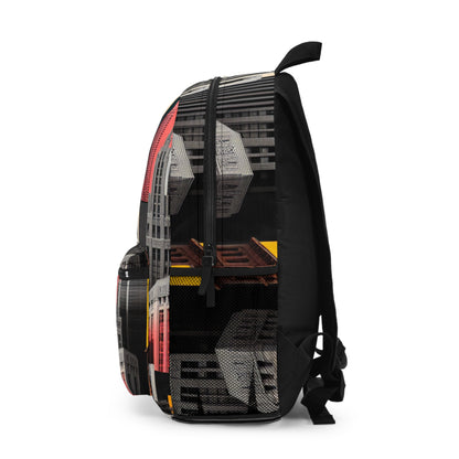 "A Contrast of Times: Classic Art Deco Skyscrapers and a Modern Cityscape" - The Alien Backpack Art Deco Style