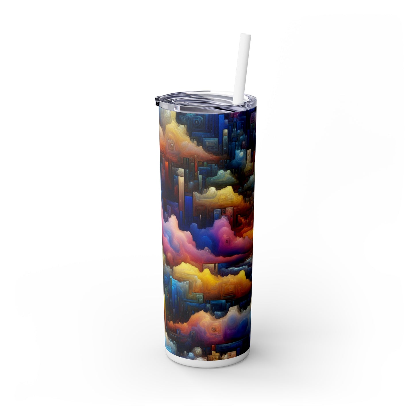 "Métamorphose : un voyage de croissance et de changement" - The Alien Maars® Skinny Tumbler avec paille 20oz Symbolisme