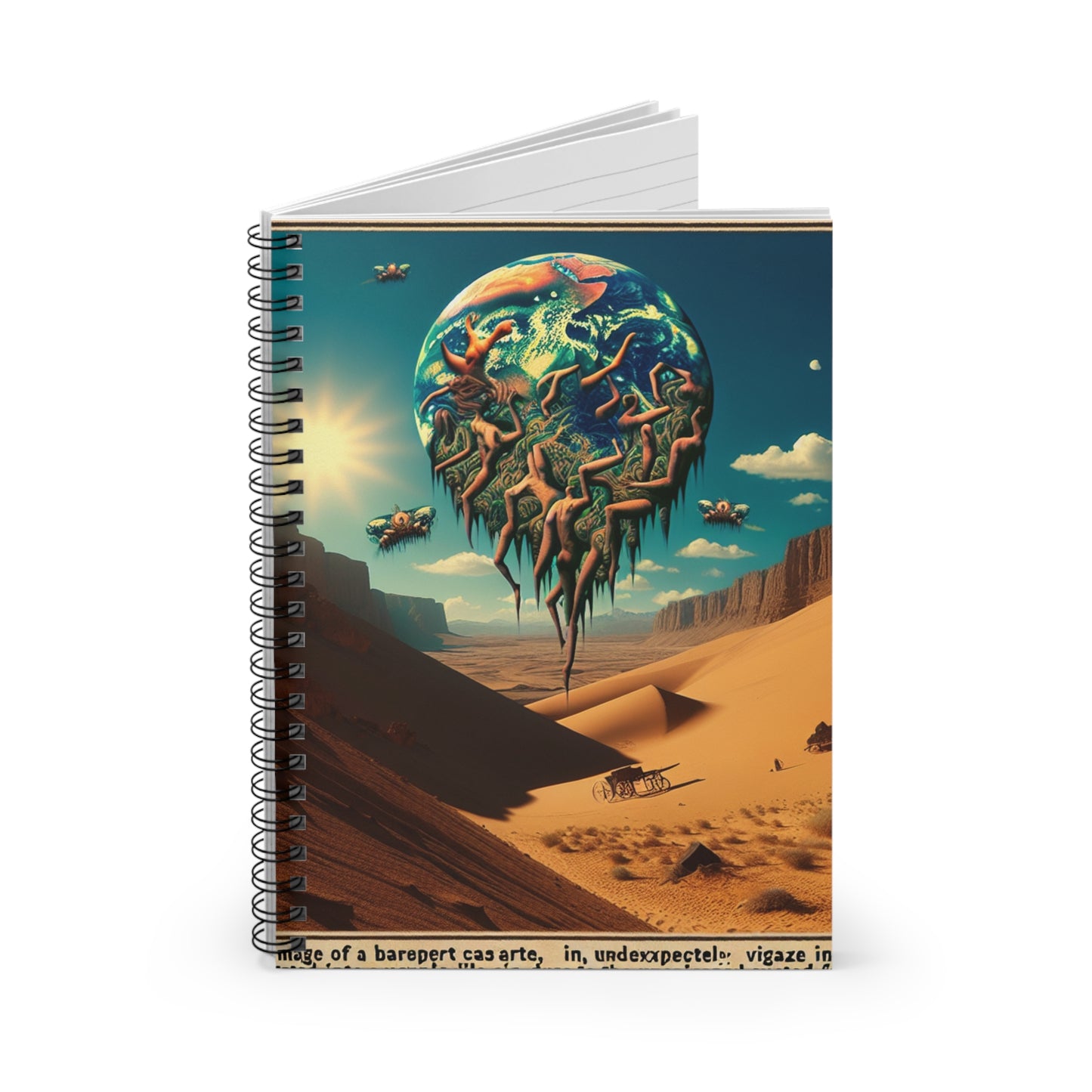 "Uprising in the Outback" - The Alien Spiral Notebook (Ruled Line) Surrealism Style