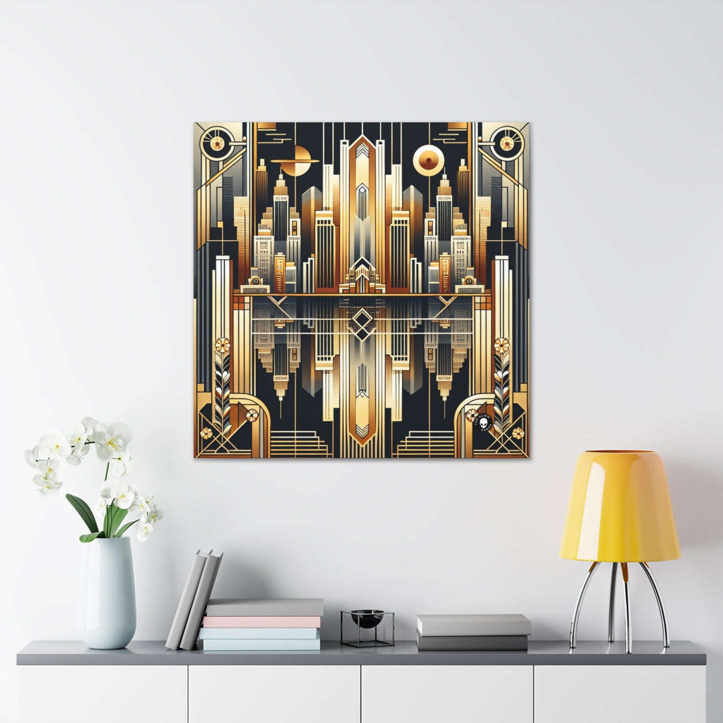 "Luxe Déco : Élégance Artistique au Grand Hôtel" - The Alien Canva Art Deco