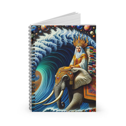 "The Wondrous Ride" - The Alien Spiral Notebook (Ruled Line) Surrealism Style