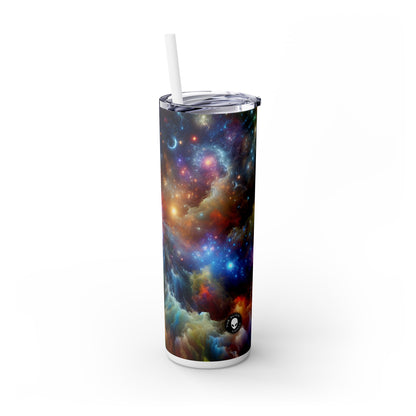 "Galactic Creation: A Kaleidoscope of Cosmic Wonder" - The Alien Maars® Skinny Tumbler with Straw 20oz