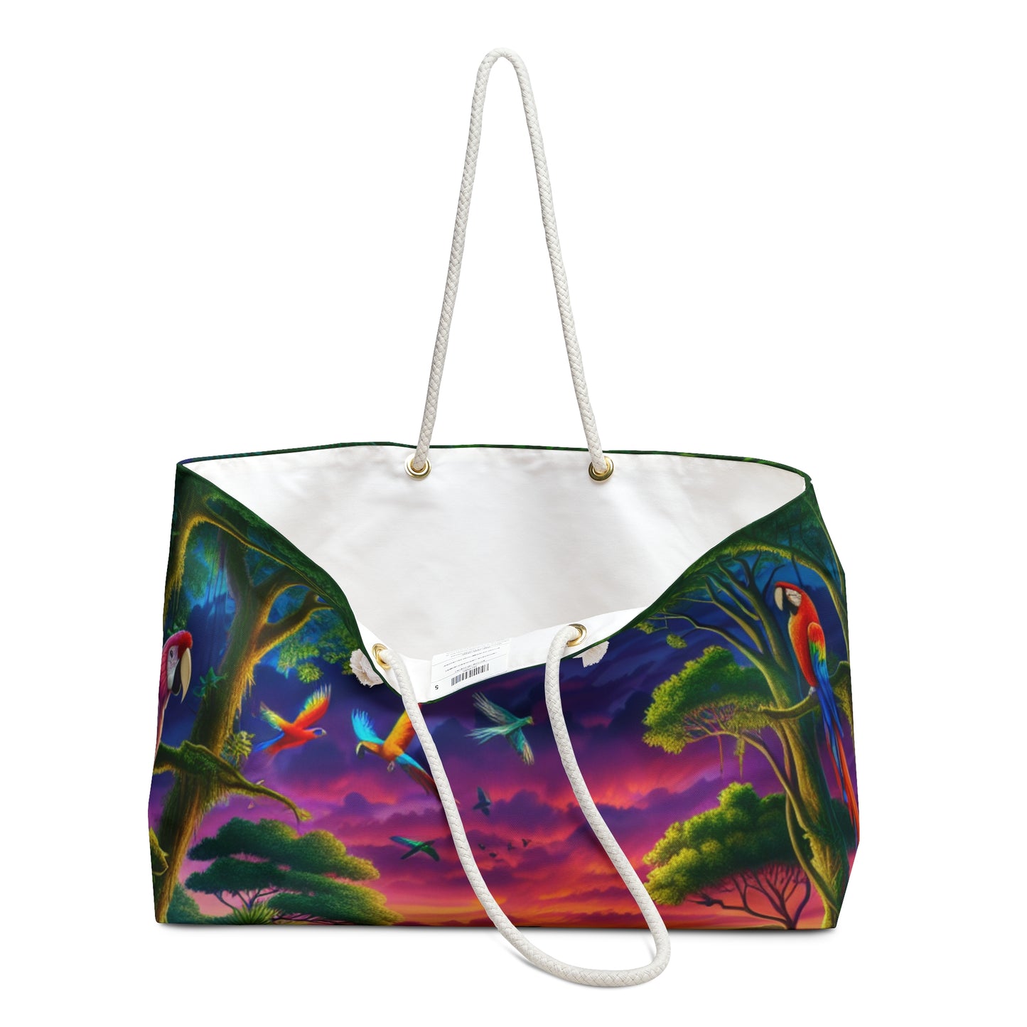 "Sundown in the Wild: A Rainbow Jungle Adventure" - The Alien Weekender Bag