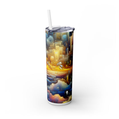 "Métamorphose : un voyage de croissance et de changement" - The Alien Maars® Skinny Tumbler avec paille 20oz Symbolisme