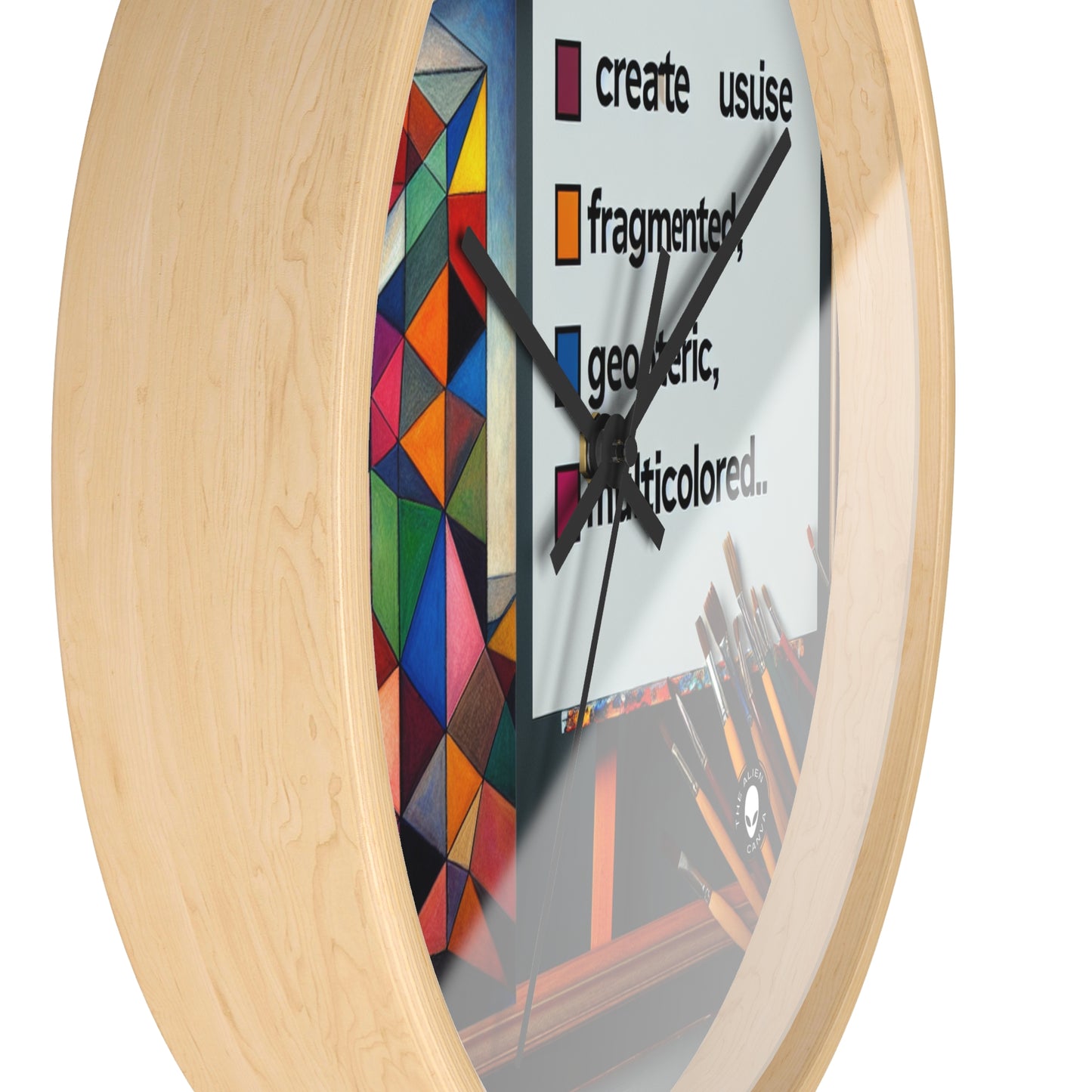 "Futuristic Metropolis: A Synthetic Cubism Cityscape" - The Alien Wall Clock Synthetic Cubism