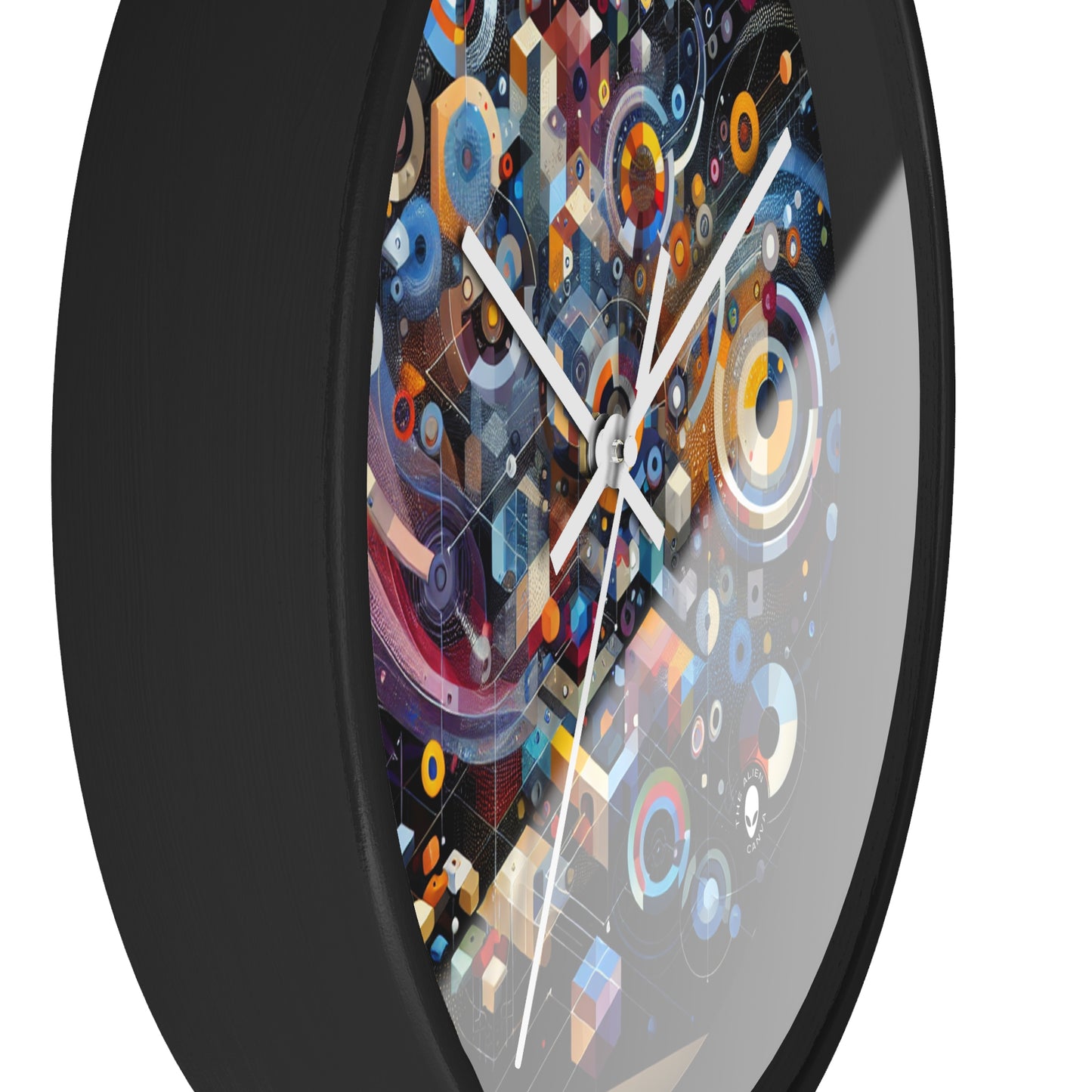 "Un momento geométrico en el tiempo" - El reloj de pared alienígena Arte digital