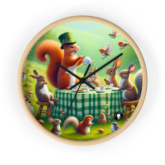 "Enchanted Meadow Tea Party" - L'horloge murale Alien