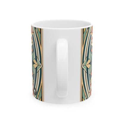 "Glamorous Art Deco Elegance: A Sparkling Evening" - The Alien Ceramic Mug 11oz Art Deco