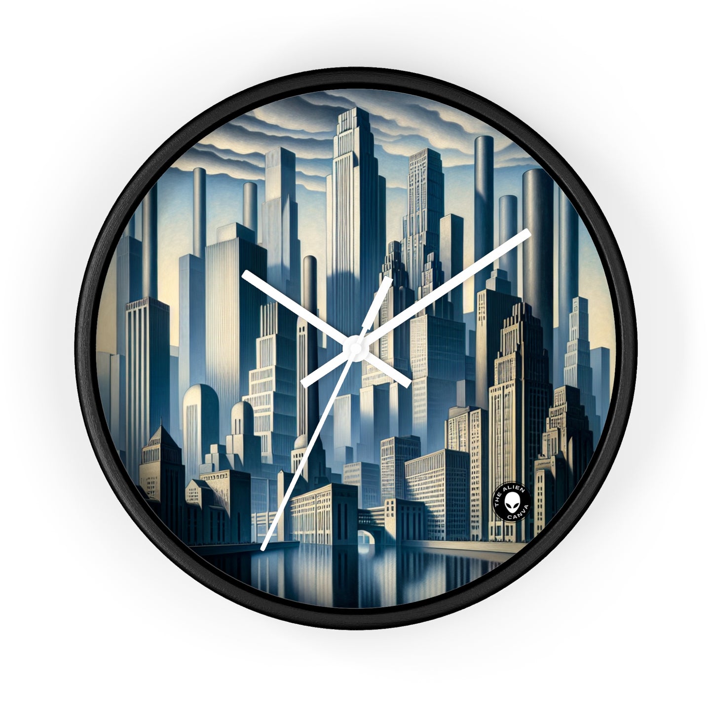 "Modern Metropolis: A Precisionism Perspective" - The Alien Wall Clock Precisionism