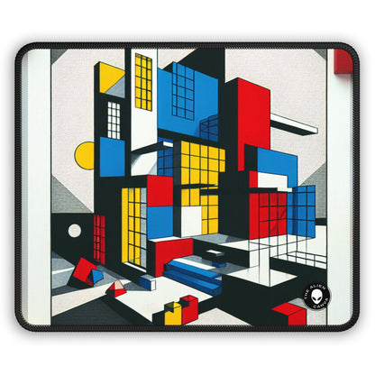 "Techno-Triangles: A Constructivist Exploration of Modern Innovation" - The Alien Gaming Mouse Pad Constructivism