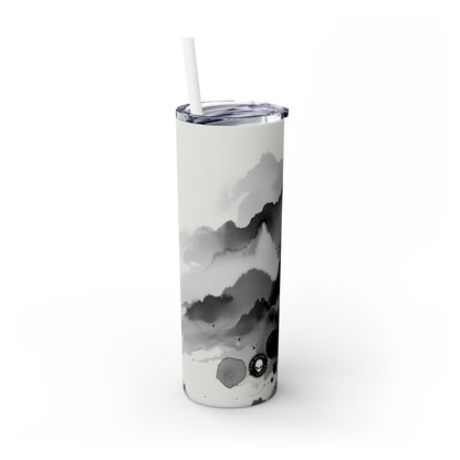 "Whispers of the Moonlit Grove" - The Alien Maars® Skinny Tumbler with Straw 20oz Ink Wash Painting