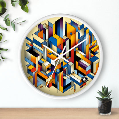 "Metropolis Pulse" - L'Horloge Murale Alien Cubo-Futurisme