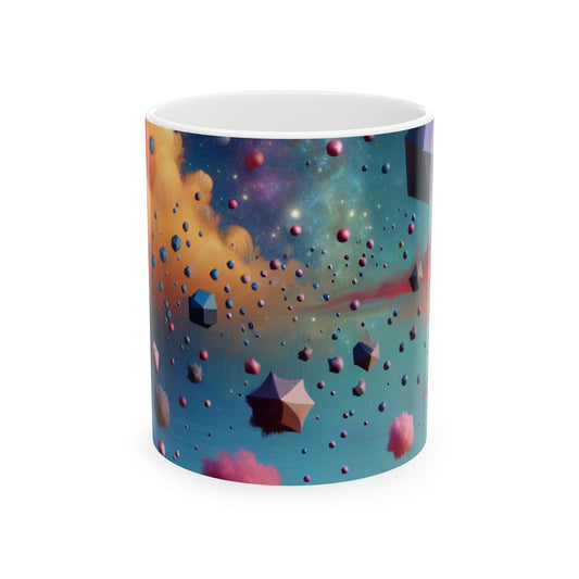 "Floating Dimensions: A Surreal Sky" - The Alien Ceramic Mug 11oz