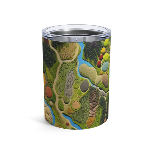 "Mapping Mother Nature: Crafting a Living Mural of Our Region". - The Alien Tumbler 10oz Land Art Style