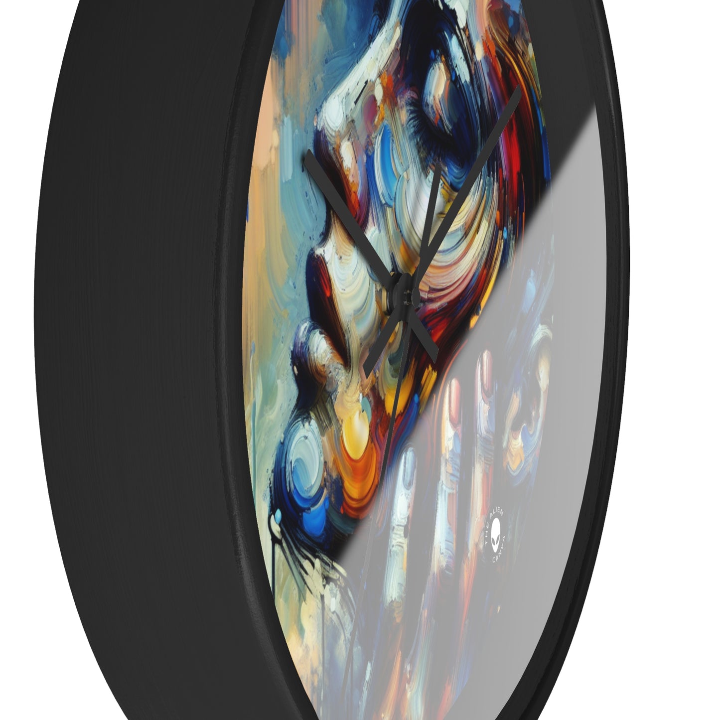 "City Lights: A Neo-Expressionist Ode to Urban Chaos" - The Alien Wall Clock Neo-Expressionism