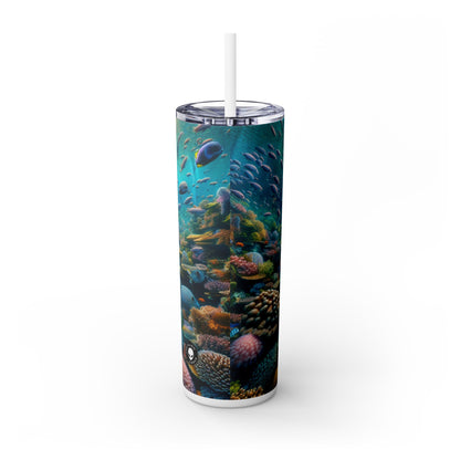 "Beneath the Surface: An Underwater Wonderland" - The Alien Maars® Skinny Tumbler with Straw 20oz