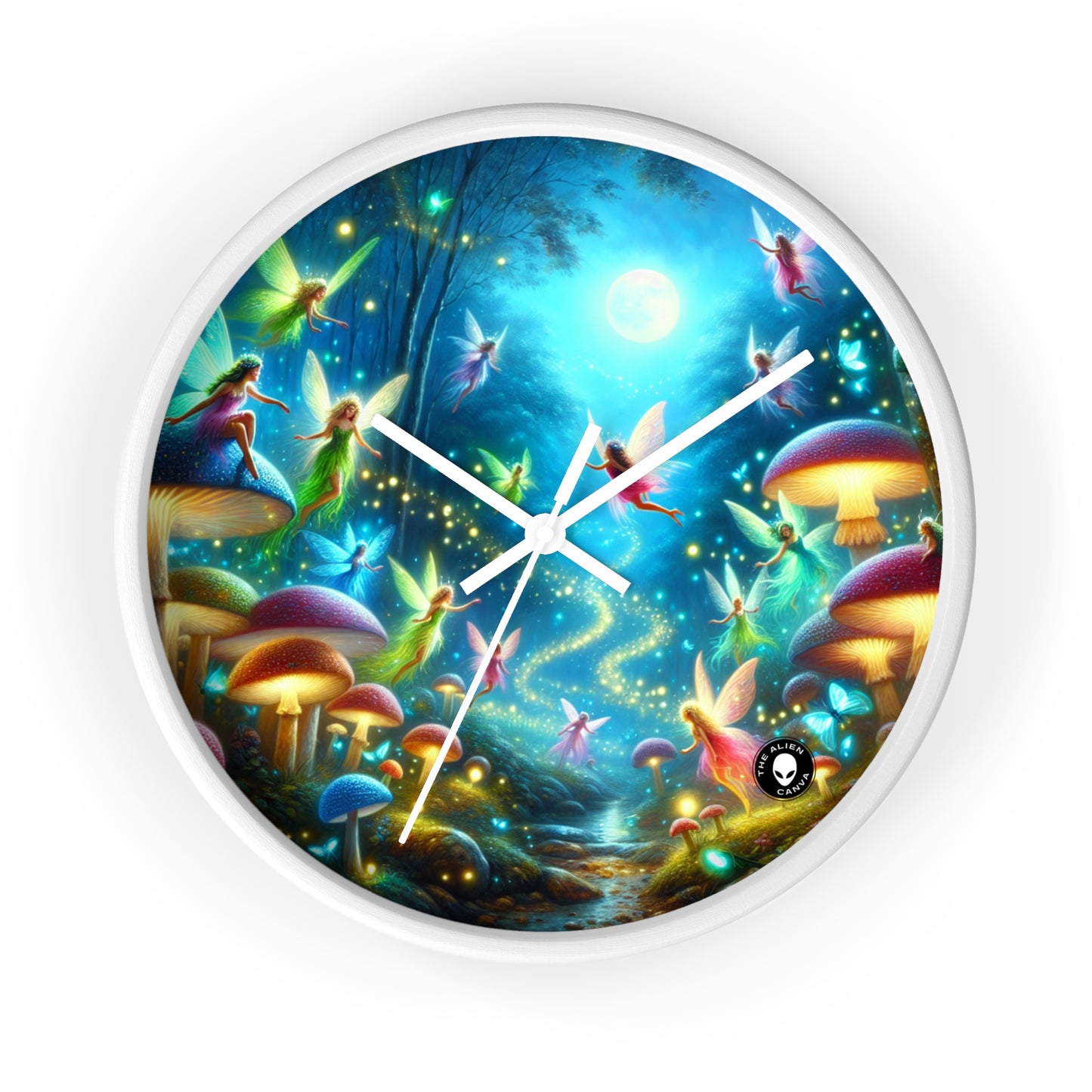 "Fairy Dance in the Glowing Forest" - The Alien Wall Clock