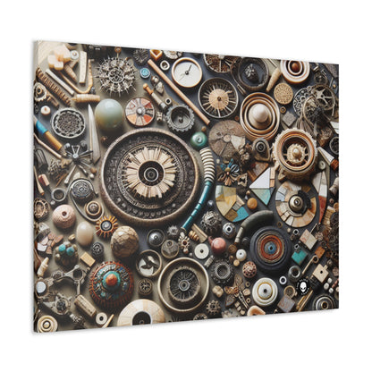 "Nature's Tapestry: Assemblage Art with Found Objects" - The Alien Canva Assemblage Art