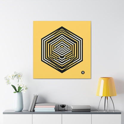 "Illusions dynamiques : Exploration de l'Op Art" - L'art optique Alien Canva (Op Art)