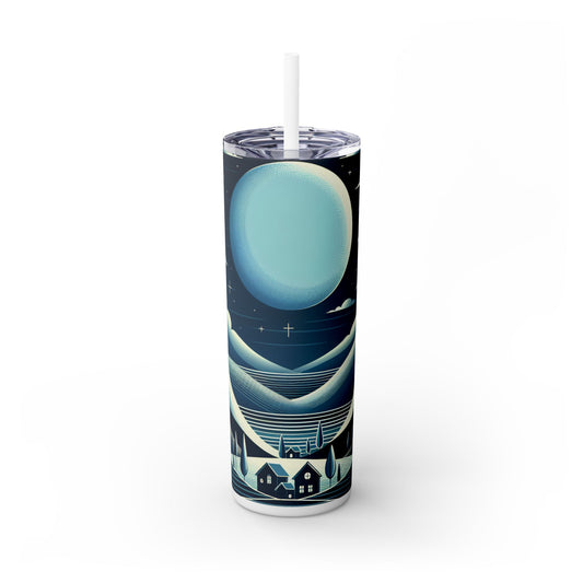 "Moonlit Haven" - The Alien Maars® Skinny Tumbler with Straw 20oz