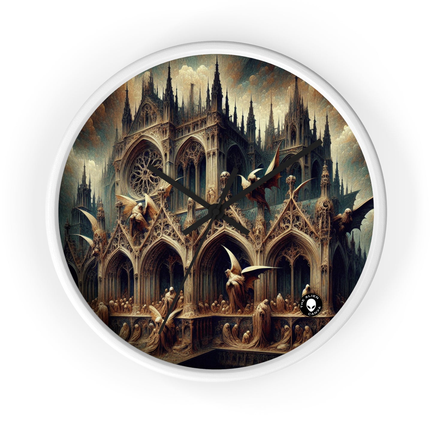 - The Alien Wall Clock Gothic Art