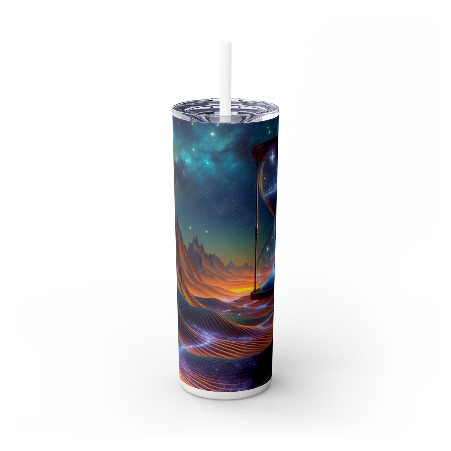 "Starry Sands of Time" - The Alien Maars® Skinny Tumbler with Straw 20oz