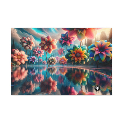 "Enchanted Waters: A Floral Dreamland" - The Alien Canva