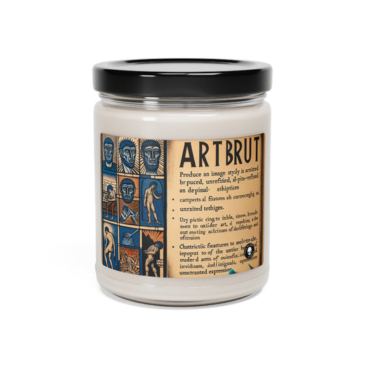 "Whimsical Chaos: A Vibrant Art Brut Cityscape" - The Alien Scented Soy Candle 9oz Art Brut