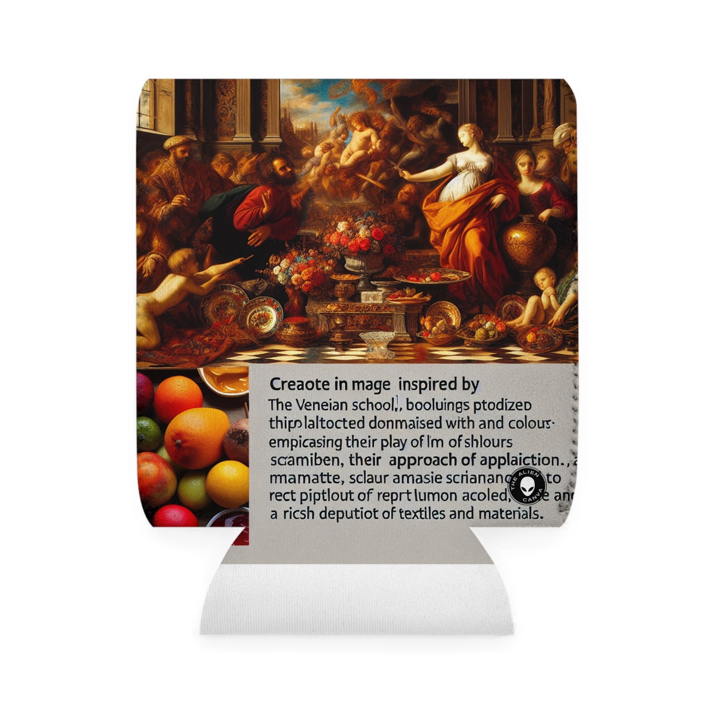 Venetian Reverie: A Contemporary Homage to the Vibrant Elegance of the Venetian School - The Alien Can Cooler Sleeve Venetian School