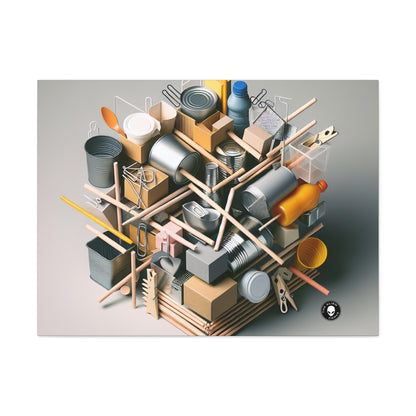 "Household Monochrome: Crafting a 3D Cubist Artwork" - The Alien Canva Cubism