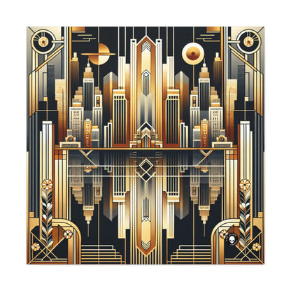 "Luxe Déco : Élégance Artistique au Grand Hôtel" - The Alien Canva Art Deco