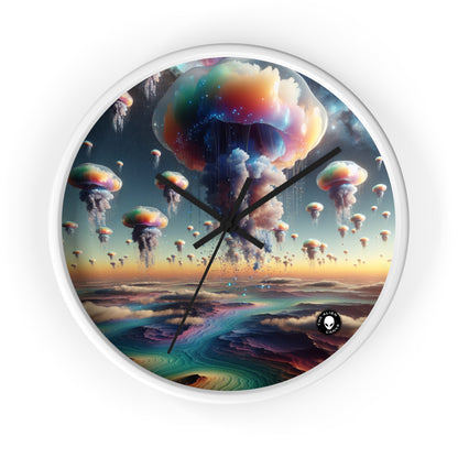 "Jellyfish Sky: A Surreal World" - The Alien Wall Clock