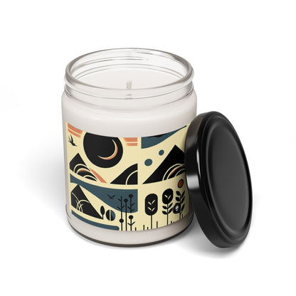"Serenity in Geometry: Ocean Sunset" - The Alien Scented Soy Candle 9oz Minimalism