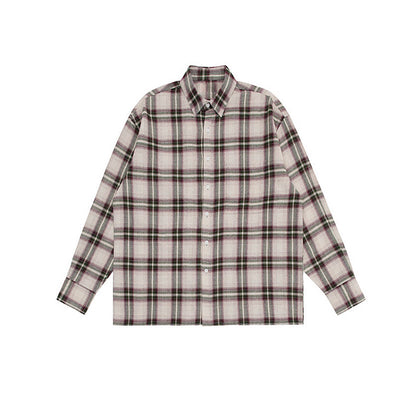 Men's autumn long sleeve plaid shirt