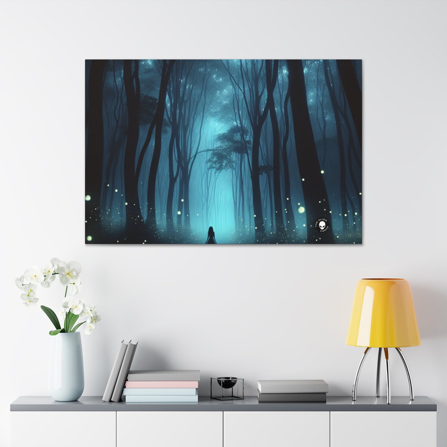 "Guided by Fireflies: A Forest's Secret Lightshow" - The Alien Canva