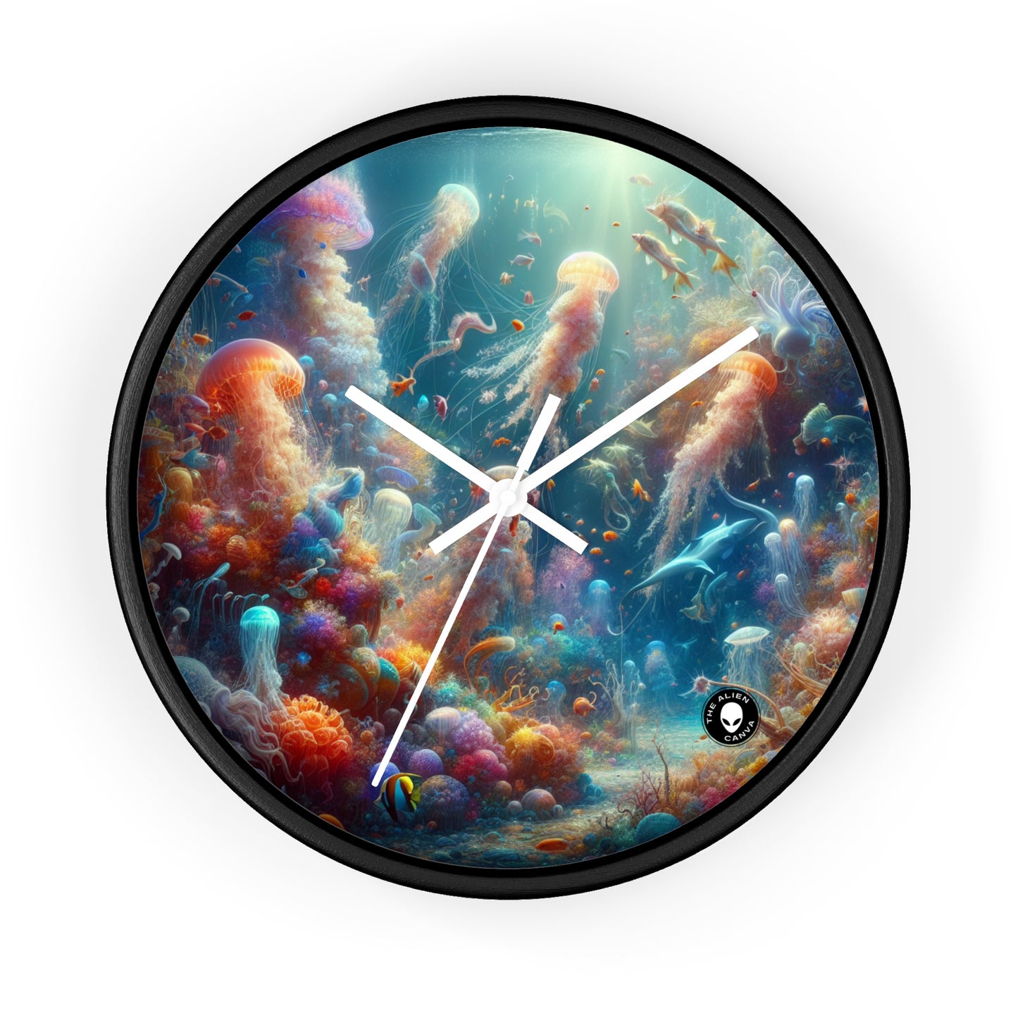 "Enchanted Aquatic Wonderland" - The Alien Wall Clock