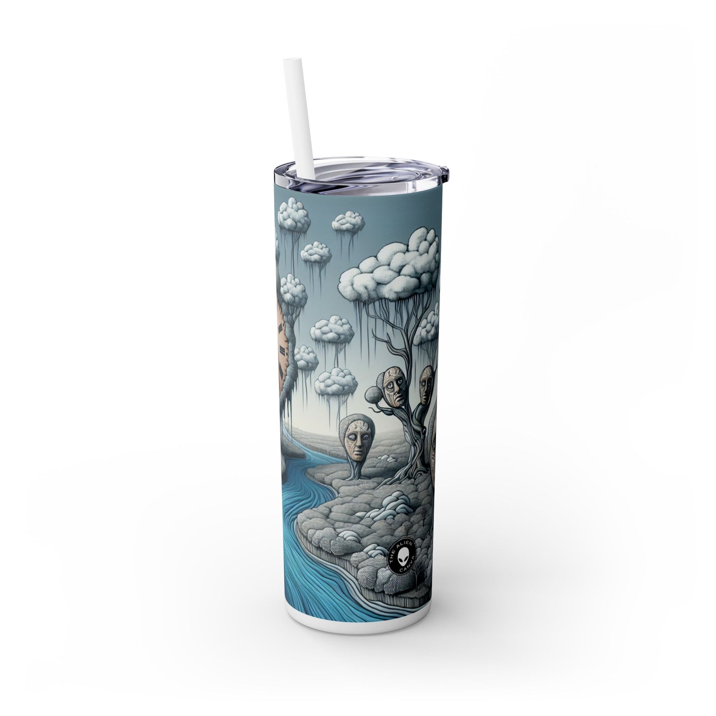 "Fantasy Wonderland: Where Time Bends and Trees Talk" - The Alien Maars® Skinny Tumbler with Straw 20oz