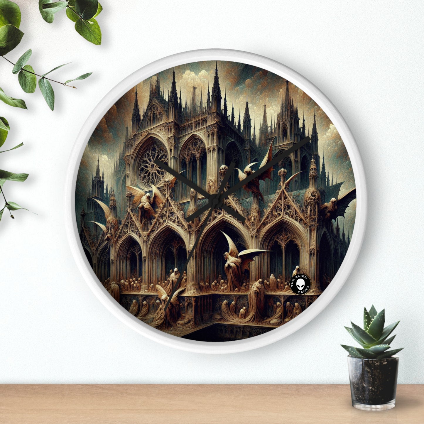 - The Alien Wall Clock Gothic Art