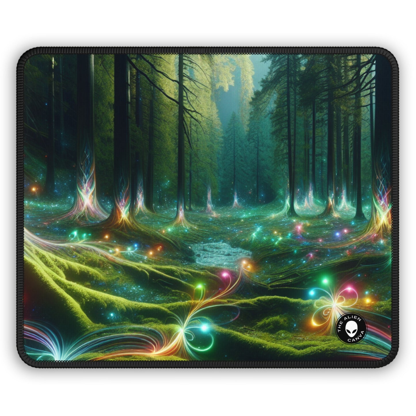 - Crystal-Enchanted Forest: A Tapestry of Light - The Alien Gaming Mouse Pad