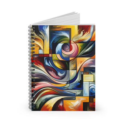 "A Tension of Shapes" - The Alien Spiral Notebook (Ruled Line) Abstract Expressionism Style