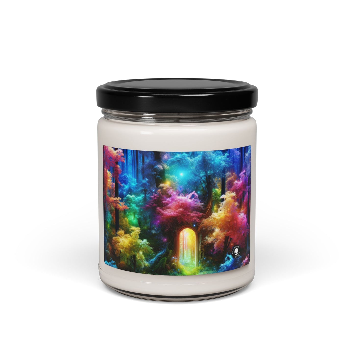 "Enchanted Rainbow Forest: Gateway to the Unseen Realm" - The Alien Scented Soy Candle 9oz