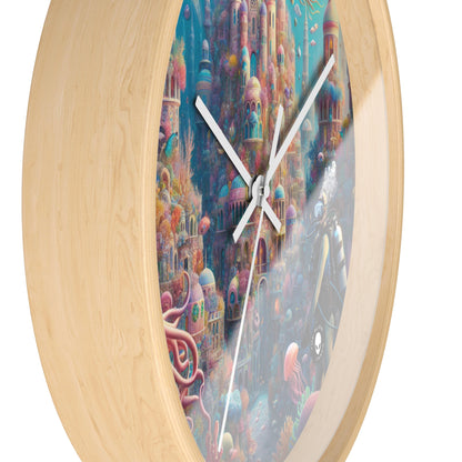 "Treasure of the Deep: A Fantastical Underwater City" - The Alien Wall Clock