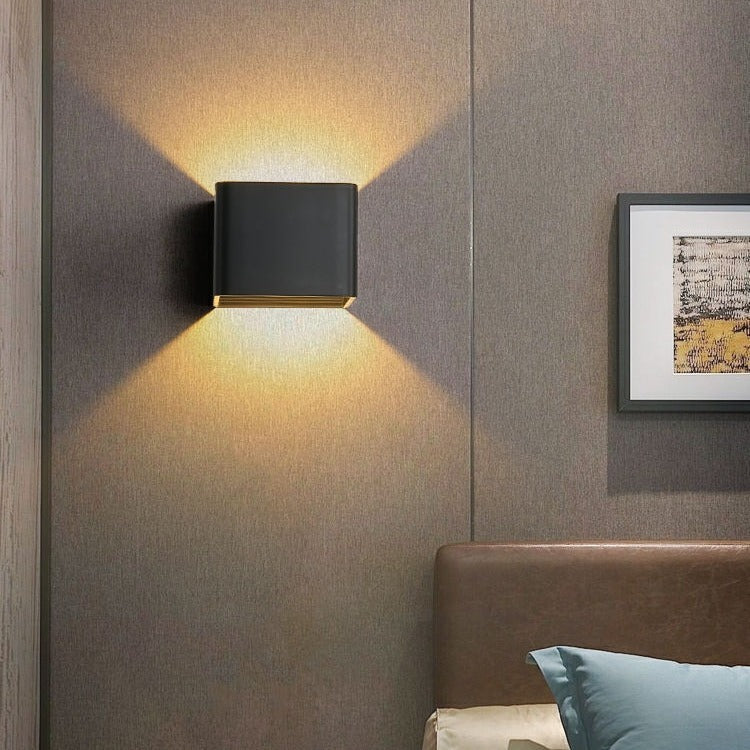 Aluminum Alloy Led Decorative Lamp Modern Simple Design USB Charging Punch-free Bedside Wall Lamp