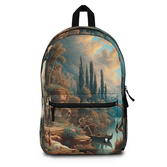 "Sunset Serenade: A Romantic Landscape" - The Alien Backpack Romanticism