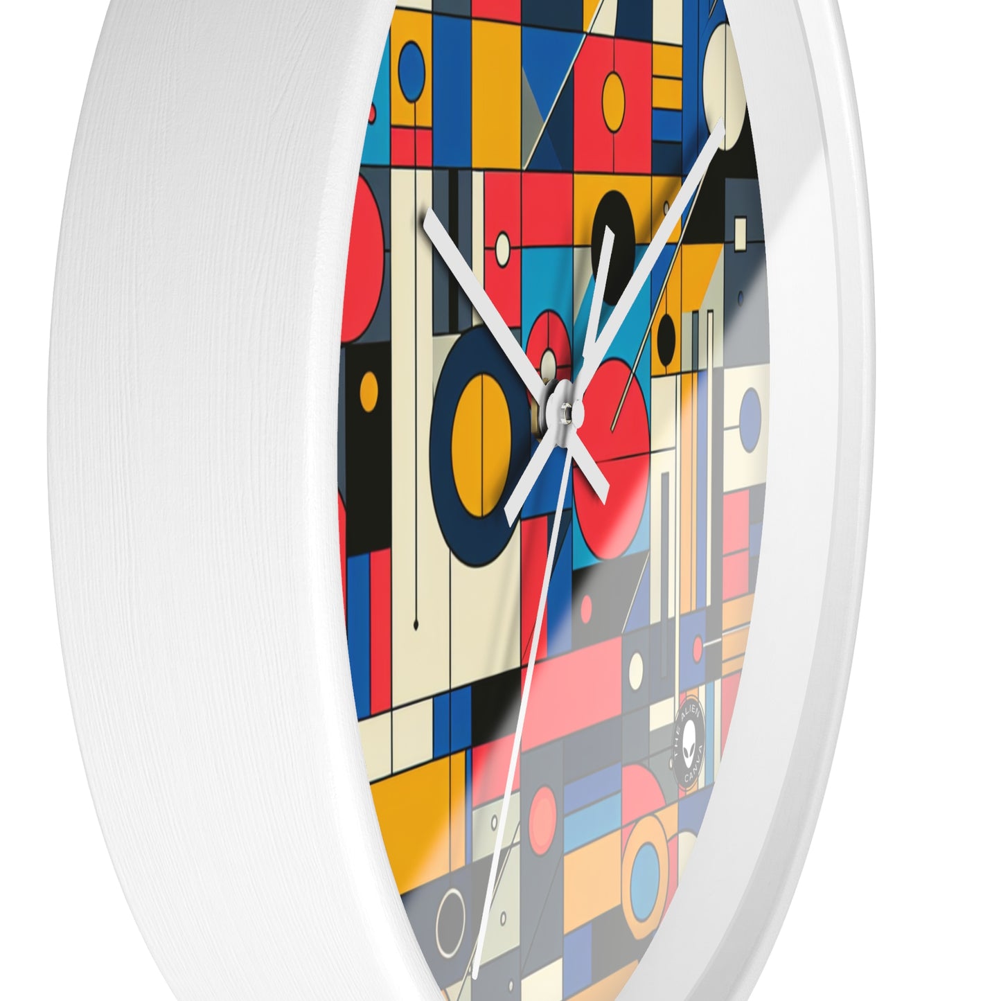 "Harmony in Nature: Geometric Abstraction" - The Alien Wall Clock Geometric Abstraction