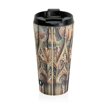 "Harmony of Angels: Celestial Serenade at Dusk" - The Alien Stainless Steel Travel Mug International Gothic