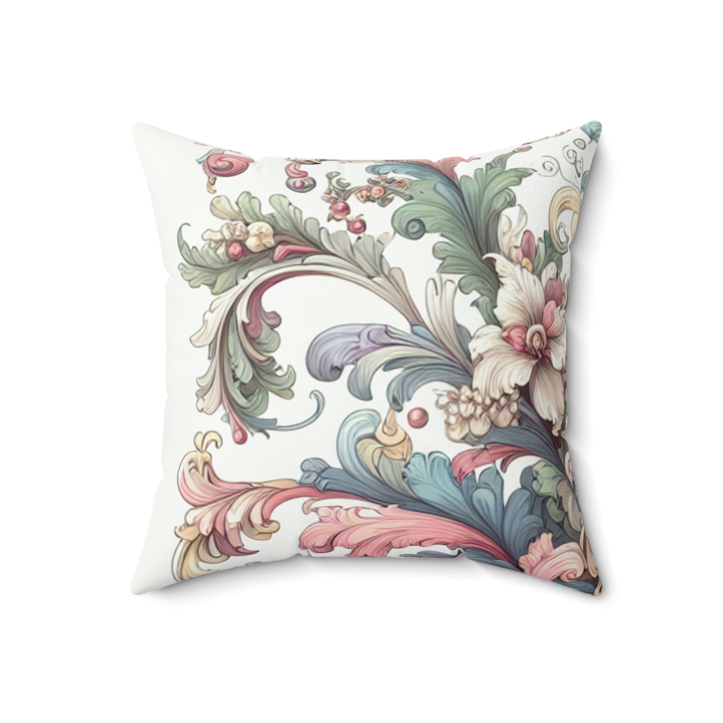 "Enchanted Elegance: A Rococo Garden Soirée"- The Alien Spun Polyester Square Pillow Rococo